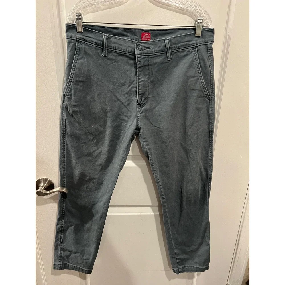 Levis Mens XX Chino Standard Taper Trousers Slate Blue 34x30